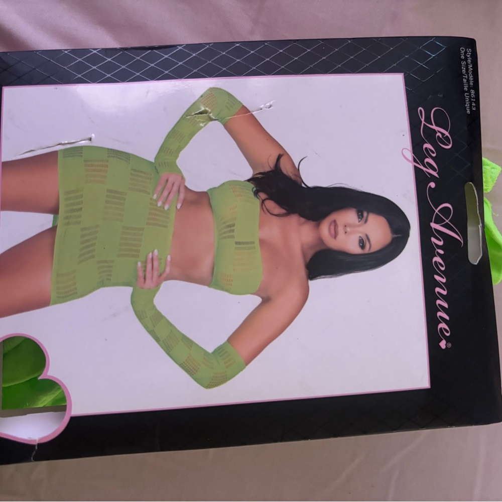 Leg Avenue Lime Green Mesh Outfit